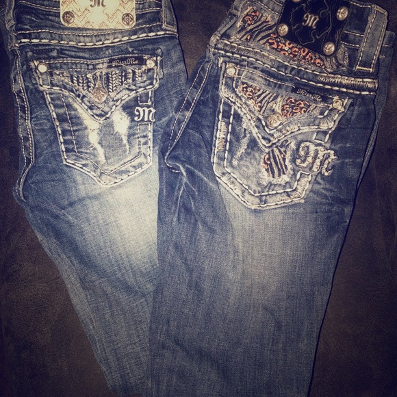 2 pair MissMe Jeans size 24 - Picture 1 of 5